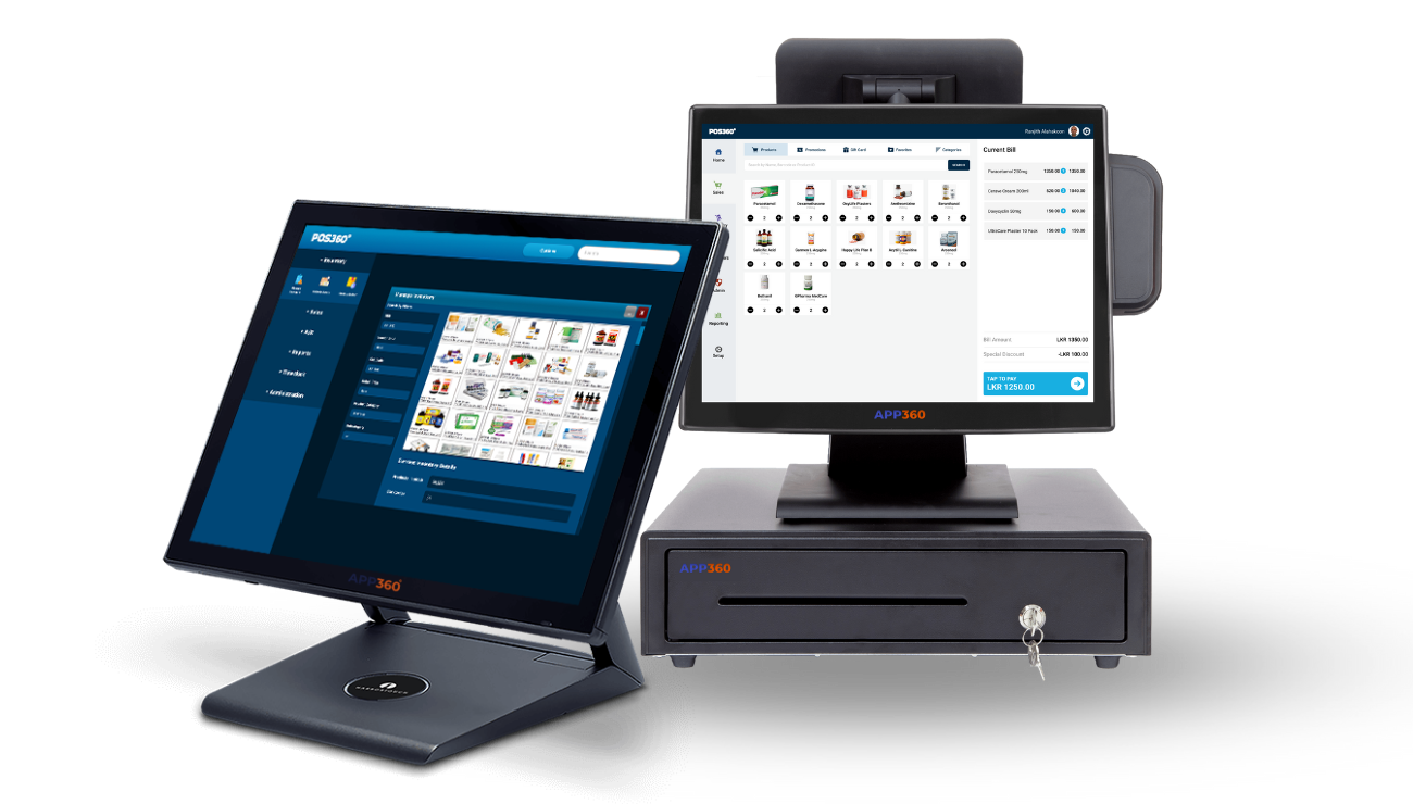 POS360° billing counter screen
